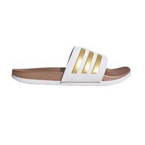 Dámské pantofle (plážová obuv) ADIDAS-Adilette Comfort W cloud white/cloud white/matte gold obraz