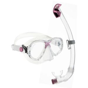 Juniorská potápěčská/šnorchlovací sada CRESSI-MAREA JUNIOR + SEAL DRY JUNIOR COMBO CLEAR/PINK obraz