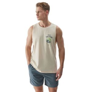 Pánské tílko 4F-TSHIRT-WSS24TTSHM1319-83S-BEIGE obraz
