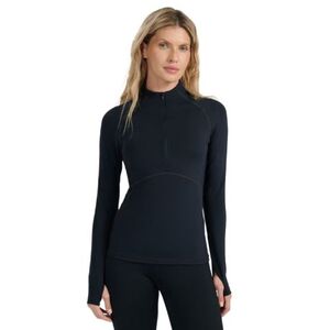 Dámské termo tričko s dlouhým rukávem a s polovičním zipem 4F-BRUSHED UNDERWEAR F096-WAW25UBRUF096-20S-DEEP BLACK obraz