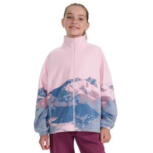 Dívčí fleecová mikina se zipem 4F JUNIOR-FLEECE F344-4FJWAW25TFLEF344-91A-MULTICOLOUR 1 ALLOVER obraz