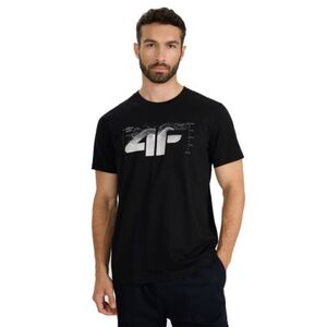 Pánské tričko s krátkým rukávem 4F-TSHIRT M2359-WAW25TTSHM2359-20S-DEEP BLACK obraz