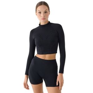 Dámské tréninkové tričko s dlouhým rukávem 4F-LONGSLEEVE FNK F483-RAW24TFLOF483-20S-DEEP BLACK obraz