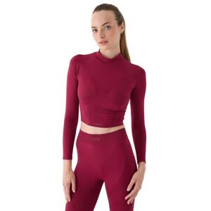 Dámské tréninkové tričko s dlouhým rukávem 4F-LONGSLEEVE FNK F483-RAW24TFLOF483-60S-BURGUNDY obraz
