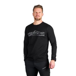 Pánské turistické tričko s dlouhým rukávem NORTHFINDER-BODI-269black obraz