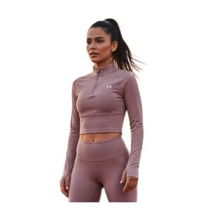Dámské tréninkové tričko s dlouhým rukávem UNDER ARMOUR-UA HG Rib 1/4 Zip obraz