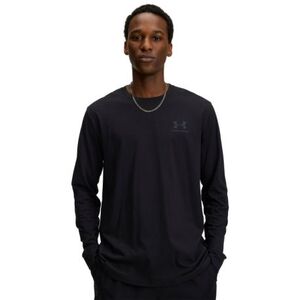 Pánské tričko s dlouhým rukávem UNDER ARMOUR-UA SPORTSTYLE LEFT CHEST LS-BLK obraz