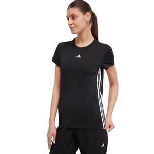 Dámské tréninkové tričko s krátkým rukávem ADIDAS-HYGLM T BLACK/WHITE obraz