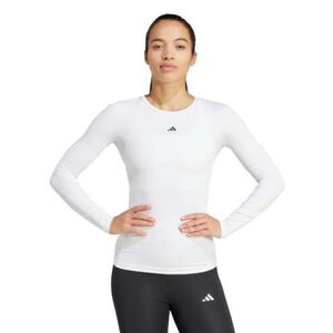 Dámské tréninkové tričko s dlouhým rukávem ADIDAS-TF LS T WHITE obraz