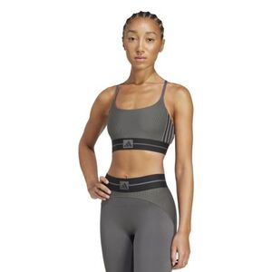Dámská sportovní tréninková podprsenka ADIDAS-HYG RIB BRALETT GRESIX/BLACK obraz