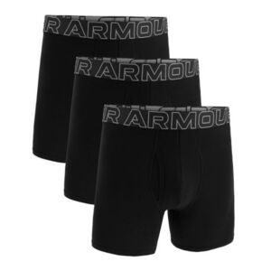 Pánské boxerky UNDER ARMOUR-3 PACK-UA PERFORMANCE COTTON - SOLID 6 inch-BLK obraz