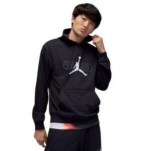 Pánská fleecová mikina s kapucí NIKE-JORDAN SPRT CSVR GFX FLC PO 010 BLACK obraz