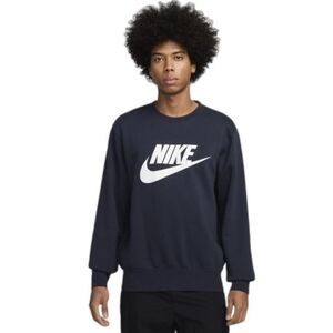 Pánská zateplená mikina NIKE-M NK CLUB BB GFX CREW OBSIDIAN/WHITE obraz