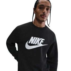Pánská zateplená mikina NIKE-M NK CLUB BB GFX CREW BLACK/WHITE obraz