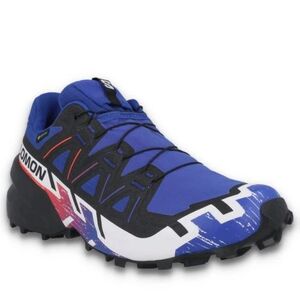Pánská běžecká trailová obuv SALOMON-Speedcross 6 GTX Equipe M surf web/fiery red/white obraz