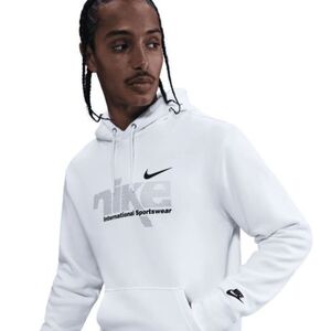 Pánská mikina s kapucí NIKE-M NK CLUB BB PO HDY SWSH SPORT WHITE/METALLIC SILVER obraz
