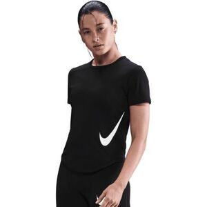 Dámské běžecké tričko s krátkým rukávem NIKE-W NK TEMPO SWSH HBR DF SS TOP BLACK/WHITE obraz