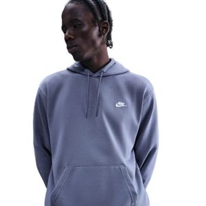 Pánská mikina s kapucí NIKE-M NK CLUB FT PO HOODIE WORLD INDIGO/WORLD INDIGO/WHITE obraz