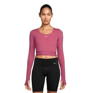 Dámské tréninkové tričko s dlouhým rukávem NIKE PRO-W NP DF LS TOP GG SHINE SWEET BEET/RUSH MAROON/WHITE obraz