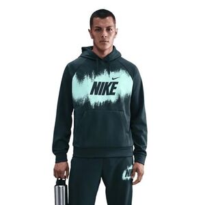 Pánská zateplená tréninková mikina s kapucí NIKE-M NK TF FLEECE PO HD GFX SEAWEED obraz
