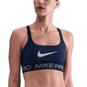 Dámská sportovní tréninková podprsenka NIKE PRO-W NP LS BRA TT GRX MIDNIGHT NAVY/FOOTBALLGREY/WHITE obraz