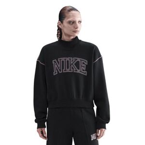 Dámská zateplená mikina NIKE-W NSW PHNX FLC LOGO MOCK NECK BLACK obraz