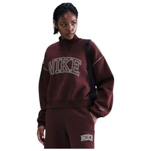 Dámská zateplená mikina NIKE-W NSW PHNX FLC LOGO MOCK NECK BURGUNDY CRUSH obraz