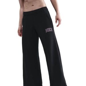 Dámské tepláky NIKE-W NSW PHNX FLC LOGO WIDE LEG BLACK obraz