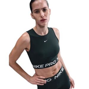 Dámské tréninkové tričko bez rukávů NIKE PRO-DF CROP TANK SEAWEED/WHITE obraz