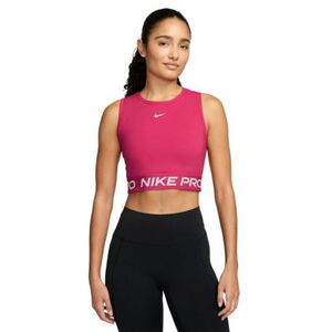 Dámské tréninkové tričko bez rukávů NIKE PRO-DF CROP TANK RUSH PINK/WHITE obraz