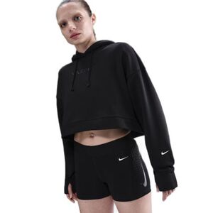 Dámská tréninková mikina s kapucí NIKE PRO-W NP TF FLC HOODIE GG GRX BLACK/WHITE obraz