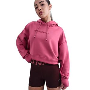Dámská tréninková mikina s kapucí NIKE PRO-W NP TF FLC HOODIE GG GRX SWEET BEET/WHITE obraz