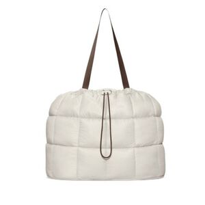 Dámská taška přes rameno NIKE-Puffle Tote Bag 2.0 light bone/mink brown/sail obraz