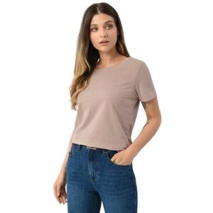 Dámské tričko s krátkým rukávem VOLCANO-T-PARSLEY-BEIGE obraz