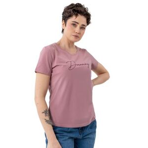 Dámské tričko s krátkým rukávem VOLCANO-T-DECORE-PINK obraz
