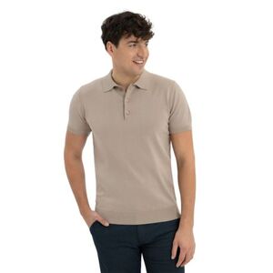 Pánské polo tričko s krátkým rukávem VOLCANO-O-MORO-BEIGE obraz