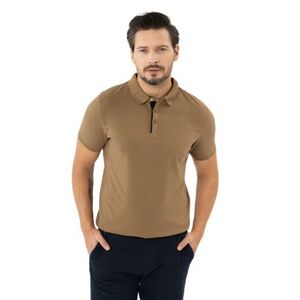 Pánské polo tričko s krátkým rukávem VOLCANO-O-MOLTI-BEIGE obraz