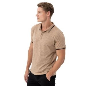 Pánské polo tričko s krátkým rukávem VOLCANO-O-GLACIER-BEIGE obraz