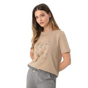 Dámské tričko s krátkým rukávem VOLCANO-T-UNIQ-BEIGE obraz