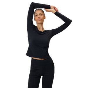 Dámské tréninkové tričko s dlouhým rukávem 4F-LONGSLEEVE FNK F501-20S-DEEP BLACK obraz