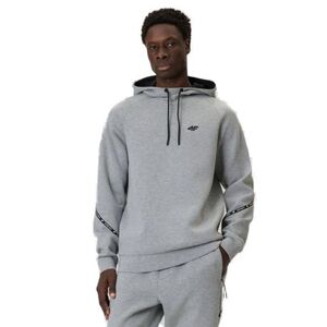 Pánská mikina s kapucí 4F-SWEATSHIRT M2238-27M-COLD LIGHT GREY MELANGE obraz