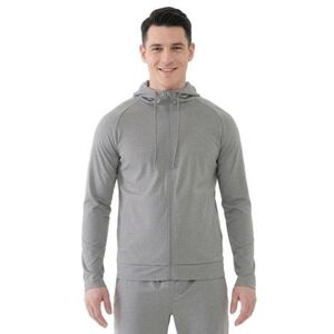 Pánská tréninková mikina se zipem 4F-SWEATSHIRT FNK M631-25M-GREY MELANGE obraz
