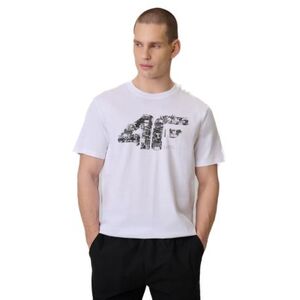 Pánské tričko s krátkým rukávem 4F-TSHIRT M2659-10S-WHITE obraz