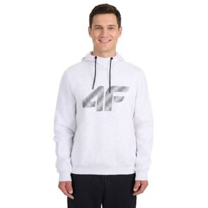 Pánská mikina s kapucí 4F-SWEATSHIRT M2548-27M-COLD LIGHT GREY MELANGE obraz
