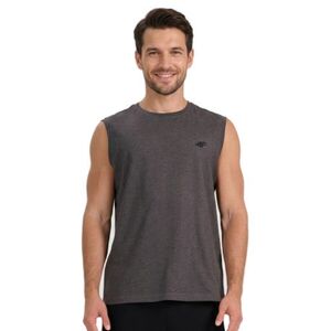Pánské tričko bez rukávů 4F-SLEEVELESS M306-23M-DARK GREY MELANGE obraz