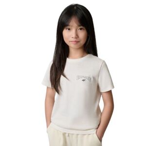 Dívčí tričko s krátkým rukávem 4F JUNIOR-TSHIRT F2886-11S-OFF WHITE obraz