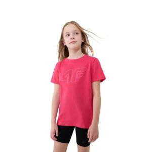 Dívčí tričko s krátkým rukávem 4F JUNIOR-TSHIRT F3004-53S-DARK PINK obraz