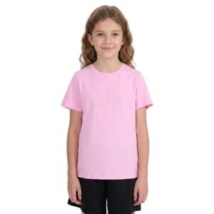 Dívčí tričko s krátkým rukávem 4F JUNIOR-TSHIRT F3004-56S-LIGHT PINK obraz