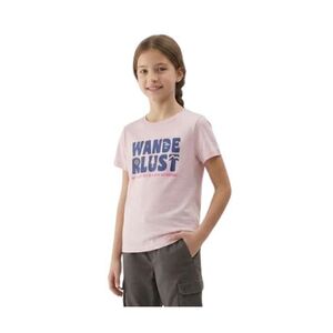 Dívčí tričko s krátkým rukávem 4F JUNIOR-TSHIRT F2884-56S-LIGHT PINK obraz