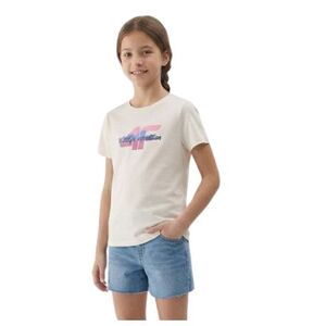 Dívčí tričko s krátkým rukávem 4F JUNIOR-TSHIRT F2885-11S-OFF WHITE obraz